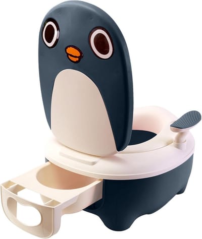Kinder potje - Babypotje - Zindelijkheidstraining - Realistische toiletervaring - 44 x 30 x 36 cm - Blauw