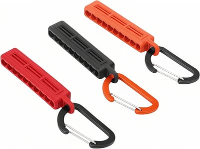 Drie-delige bit houder met 30 gaten en karabijnhaak, universele 1/4 inch chuck voor eenvoudig transport en gebruiksgemak