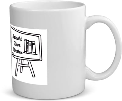Bedankt lieve meester Mok met opdruk Docent cadeau - Meester en juffen dag - cadeautjes - Meesterdag cadeau - cadeau meester - einde schooljaar - afscheid- 350 ML inhoud