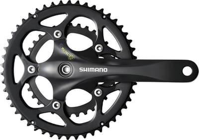 Crankstel 2 x 9 speed Shimano Road FC-RS345 - 175/50-34 Octalink - zwart