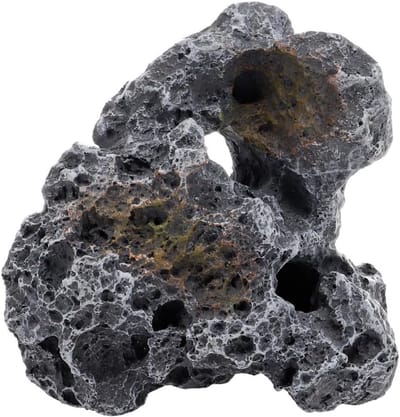 Thijox - Cavity Stone Dark 1 - Decoratieve Schuilplaatsen voor Aquaria - Natuurlijke Gesteente Replica - 16 x 8 x 16 cm - Perfect voor Vissen en Aquat