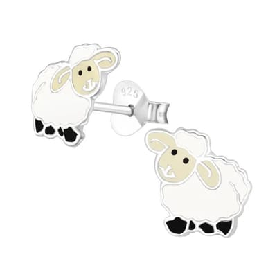 Aramat Jewels | Oorbellen | Schattige Zilveren Schaap Oorbellen voor Meisjes | | | |8mm | Zilver | Kinderen | Verkleurd niet