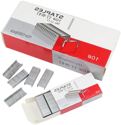 Nietjes - Metaal nietjes - Papier bundelen - Kleine desktop nietmachine - 10000 stuks - Zilver