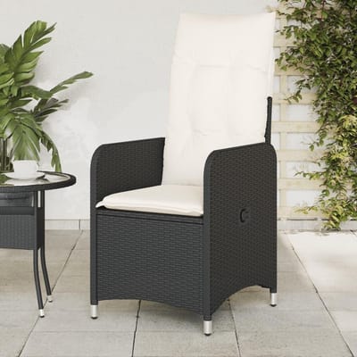 Verstelbare Loungestoel - Tuinstoel Relaxstoel - Ontspannen Buiten - Afneembare Kussensloop - 545 x 585 x 92 cm - Zwart