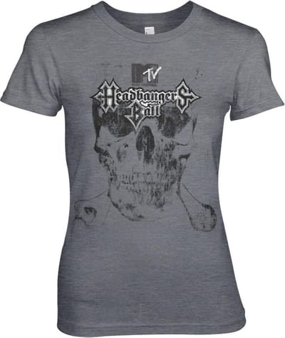 MTV Dames Tshirt -S- Headbangers Ball Grijs