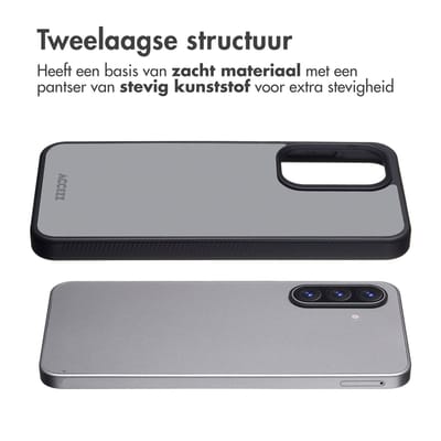 Accezz Hoesje - Geschikt voor Samsung Galaxy A17 (5G) / A17 (4G) - Frosted Backcover - Zwart
