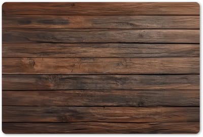 Placemats 45x30 cm - Placemat kunststof - 1 stuk - Houten plankpatroon - Warmte - Natuurlijk - Borden onderleggers - Decoratie voor op tafel - Keuken tafeldecoratie accessoires - Vinyl onderlegger - Tafelversiering