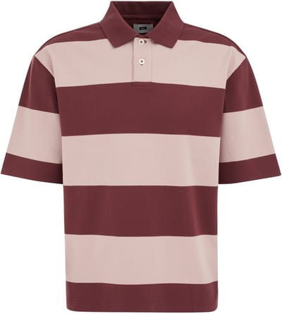 WE Fashion Heren boxy fit polo met streep