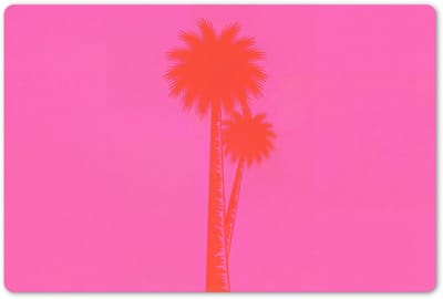 Placemats 45x30 cm - Placemat kunststof - 1 stuk - Palmbomen - Modern - Roze - Borden onderleggers - Decoratie voor op tafel - Keuken tafeldecoratie accessoires - Vinyl onderlegger - Tafelversiering