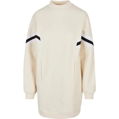 Urban Classics - Oversized College Sweat Korte jurk - S - Ivoorkleurig