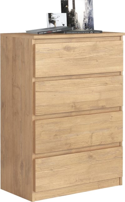 Pro-meubels - Ladekast Ribera - Eiken - 4 Lades - 70cm - Opbergkast - Commode
