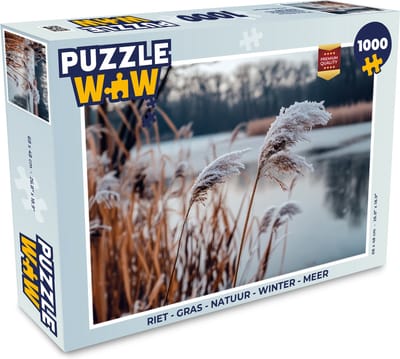 Puzzel Riet - Gras - Natuur - Winter - Meer - Legpuzzel - Puzzel 1000 stukjes volwassenen