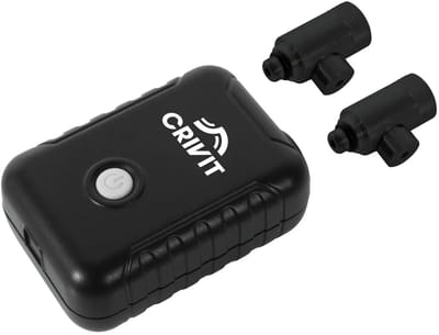 CRIVIT Mini-compressor 2 adapters: Schraderventiel en Prestaventiel - oppompen van fietsbanden