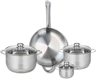Set van 1 Koekenpan 32 cm en 3 kookpotten 12, 20 en 24 cm Elo Profi Brillant
