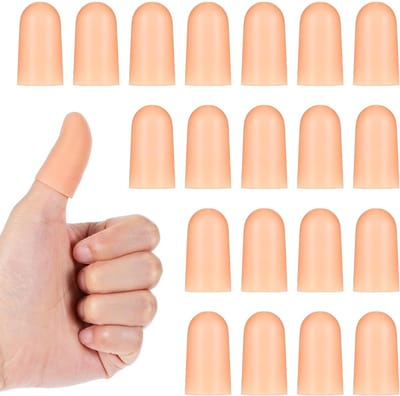 Dailygoods- Vingerlingen 20 stuks - Siliconen Vingerbescherming - Duimbescherming - Vingertopbescherming - Herbruikbaar - Voor dagelijkse activiteiten - Vingertopbeschermers
