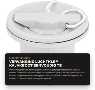 Dailygoods- Luchtklep Voor Opblaasbare Boot - PVC Bootluchtklep - Kajakbootluchtklep - Ventieldop - Eenvoudige Installatie - Lekkagebescherming - Bootventiel