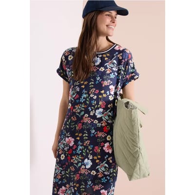Knielange jurk met bloemenpatroon
