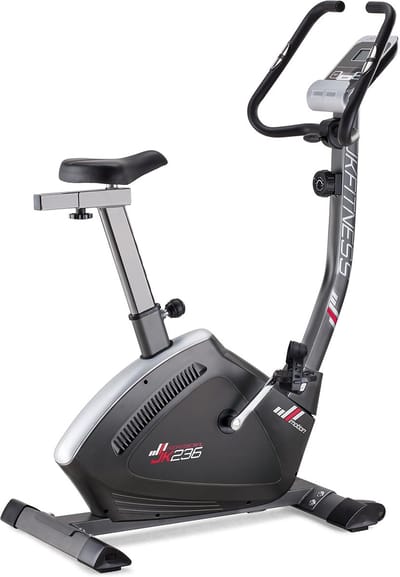 Magnetische Hometrainer - Fitnessfiets Binnen - Cardiotraining Thuis - 8 Weerstandsniveaus - 9 kg Vliegwiel - Grijs Metallic