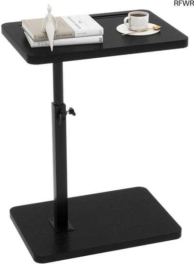 RFWR® Moderne C-vormige bijzettafel met draaibaar en verstelbaar design voor kleine ruimtes