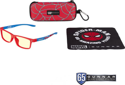 GUNNAR x Marvel - Cruz - Gaming Bril - Computerbril - Blauw Licht Bril - Blue Light Glasses Zonder Sterkte - Spider Man - Amber