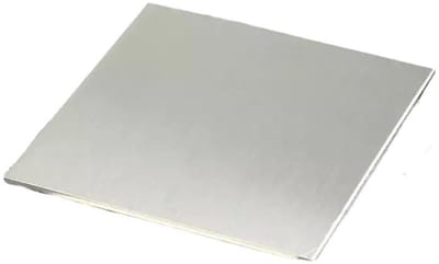 Vierkante Metalen Plaat - Roestvrij Staal - Modelbouw - Geborstelde Afwerking - 4 mm Dik - Zilverkleurig