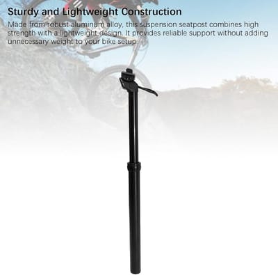 Fiets Zadelpen - Verstelbare Pen - Comfortabel Fietsen - Schokabsorberende Technologie - 30.9mm Diameter - Zwart
