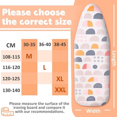 Strijkplankovertrek voor Stoomstrijkijzer - Efficiënt Strijken met Zilveren Coating en Optimale Pasvorm (38-45 cm x 130-140 cm)