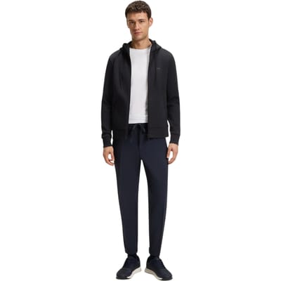 Boss Heren-sweatjack met losse pasvorm (Donkerblauw)