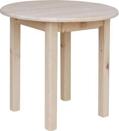 Ronde Grenen Tafel - Eettafel Keukentafel - Samen Eten - Met Schuiflade - 90cm Diameter - Onbehandeld
