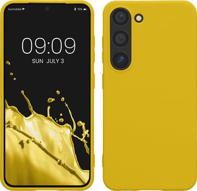 kwmobile telefoonhoesje geschikt voor Samsung Galaxy S23 - Hoesje voor smartphone - Back cover in stralend geel