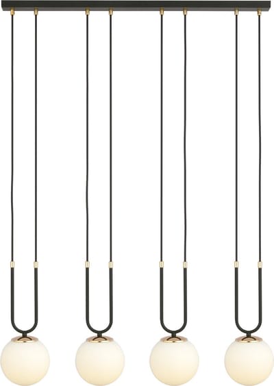 Ledl GLAM 4 Hanglamp Zwart / Opaal