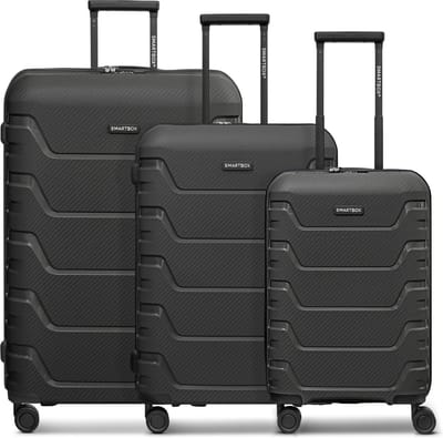 Smartbox Edition 01 THE THREE SET 4 wielen Kofferset 3-delig - Harde bagage - TSA slot - black