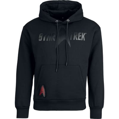 Star Trek Trui met capuchon - Heat Logo - Black On Black - S tot L - voor Mannen - zwart