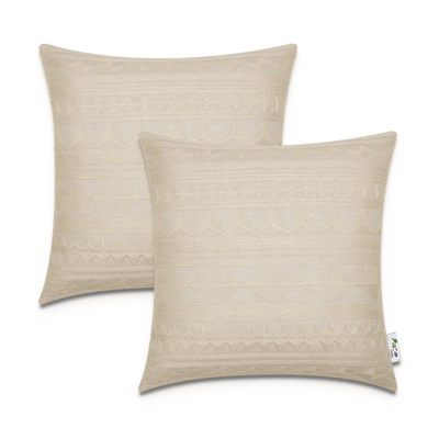 Kussensloop Chino crème 45x45 cm, 2 stuks