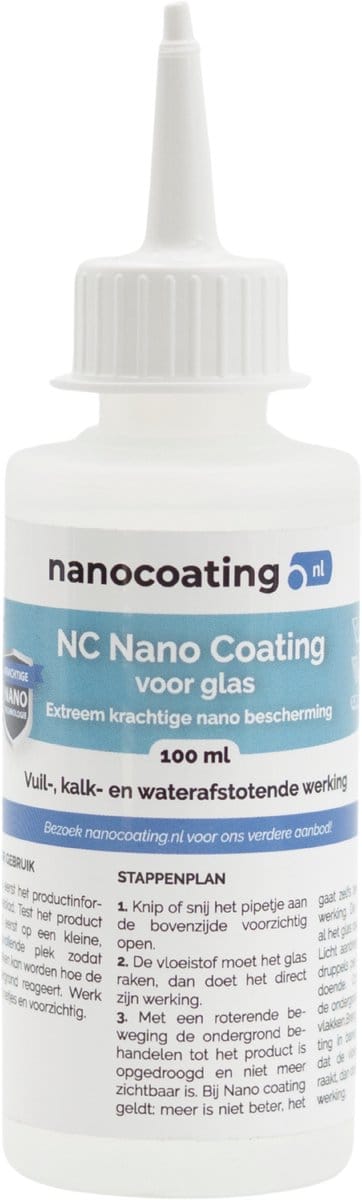 NC Nano Coating voor Glas - Anti-Vuil & Anti-Kalk – Langdurige Bescherming - water- & vuilafstotend - tot 5m2