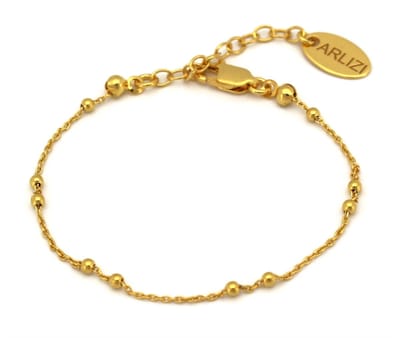 ARLIZI 1977 Armband schakelketting bal - verguld - 19 cm
