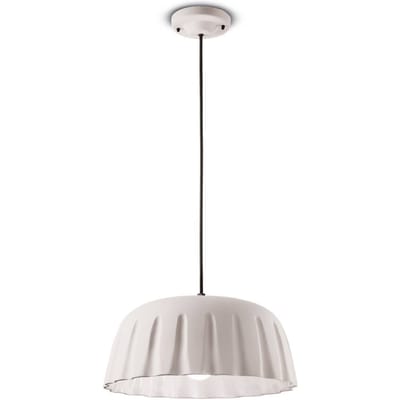 Ferroluce Hanglamp Madame Gres keramiek hoogte 18 cm, wit