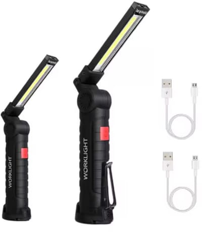 TLVX Klein + Groot LED Werklamp Oplaadbaar - Accu LED Lamp - LED Zaklamp - Magneet LED lamp - Looplamp LED - Worklight - Garage lamp - Dimbaar - Haak - Magnetisch - Magneet voet - Zwenkarm - 2000 Lumen