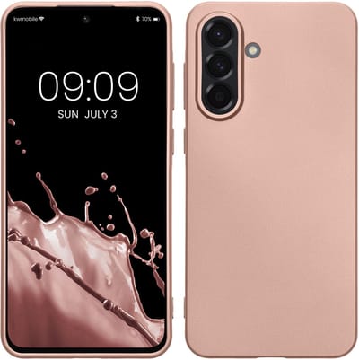 kwmobile telefoonhoesje geschikt voor Samsung Galaxy A36 5G - Hoesje voor smartphone - Back cover in metallic roségoud