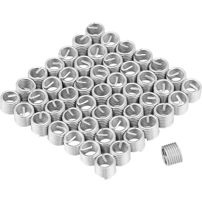 50 stuks RVS Spiraalvormige Draadinzetstukken M8 x 1.25 x 1.5D Lengte