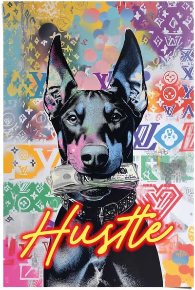 Poster Street Dog Hustle - 91,5 x 61 - Papier - REINDERS