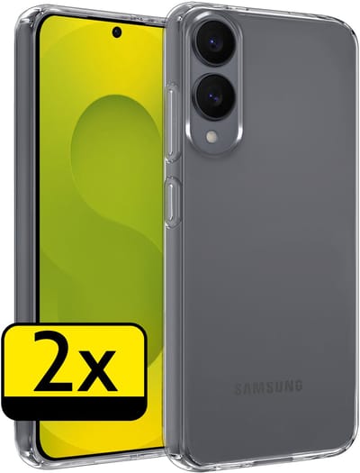 Hoesje - 2 Stuks - Geschikt voor Samsung Galaxy S25 Edge - Sterk & Shockproof - Case Siliconen - Back Cover - Telefoon Hoes - Telefoonhoesjes - Transparant