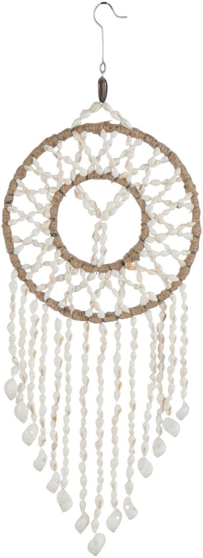 J-Line droomvanger Mandala - schelp - wit - small