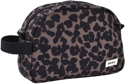 Béaba Toilettas – Compacte Baby Toilettas – Waterafstotende & Ophangbare Verzorgingstas – 2 Binnenvakken – 25 cm – Leopard