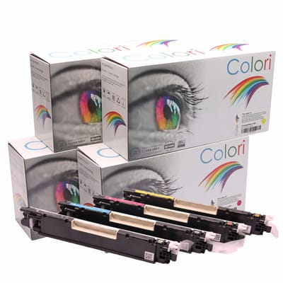 Set 4x Colori huismerk toner geschikt voor HP Laserjet Pro MFP M176 M176n M177 M177fw M 176 M 176n M 177 M 177fw 130A CF350A CF351A CF352A CF353A