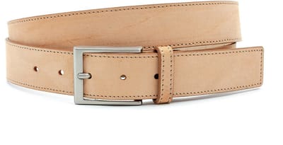 Leuke nubuck riem naturel - Heren riem - 3.5 cm breed - Leer - Jeans riem - Casual - Maat 90