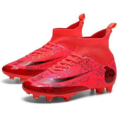 Heren Voetbalschoenen Voetbalschoenen Hoge Enkel Kinder Voetbalschoenen Training Sport Sneakers Ultralichte Gras Voetbalschoenen 31