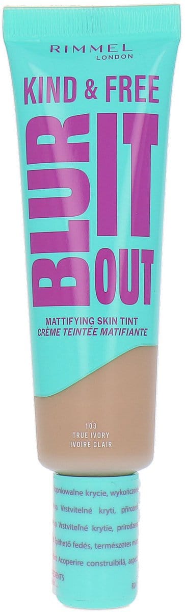 Rimmel London Kind & Free BLUR IT OUT Mattifying Skin Tint 30ml (Various Shades) - 103 True Ivory