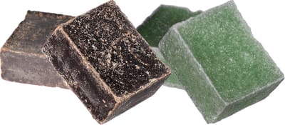 Ideas4seasons Amberblokjes/geurblokjes - dennen en ylang ylang - 6x stuks - huisparfum