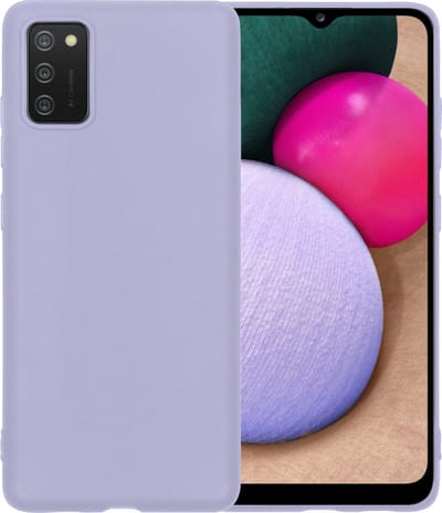 Hoesje - Geschikt voor Samsung Galaxy A03s - Sterk & Shockproof - Siliconen Case - Hoes Cover - Telefoonhoes - Lila